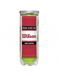 Bote 3 pelotas de pádel wilson rush 100