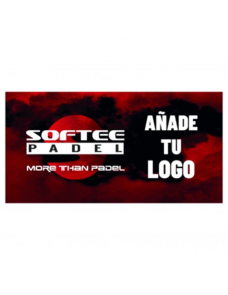 Lona textil con tu marca y softee pádel